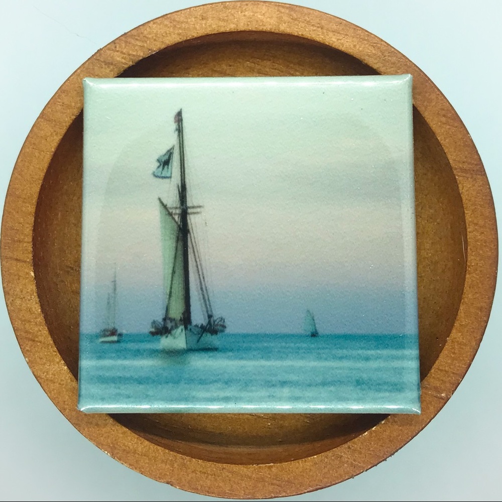 ✨3/$25✨ The Black Dog Tall Ships at Sunset Photo Magnet